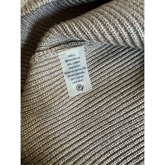 Women's Calvin Klein Gold beige sweater Dress Size L - Picture 13 of 13
